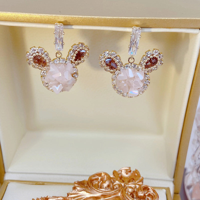 Pink cartoon earrings