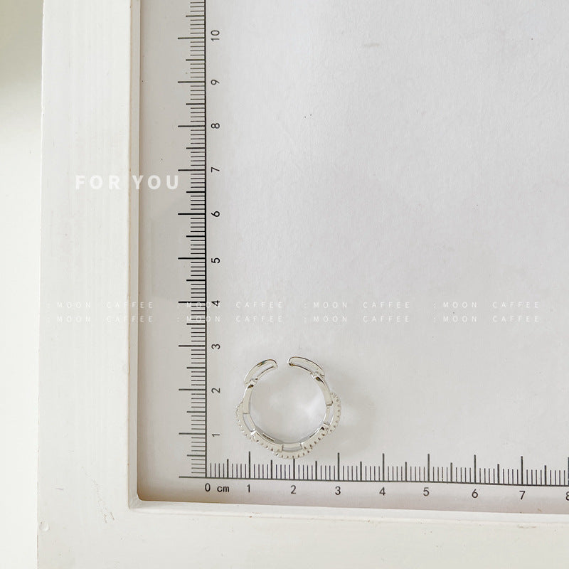 Pembukaan cincin tembaga zirkon berlian penuh dapat disesuaikan