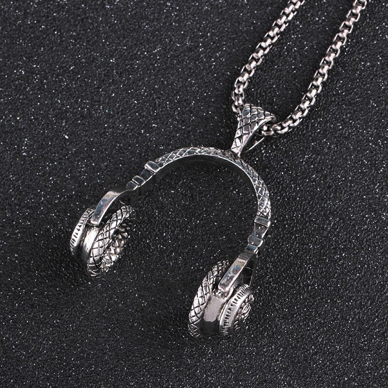 Collana Auricolare Personalizzata In Acciaio Al Titanio