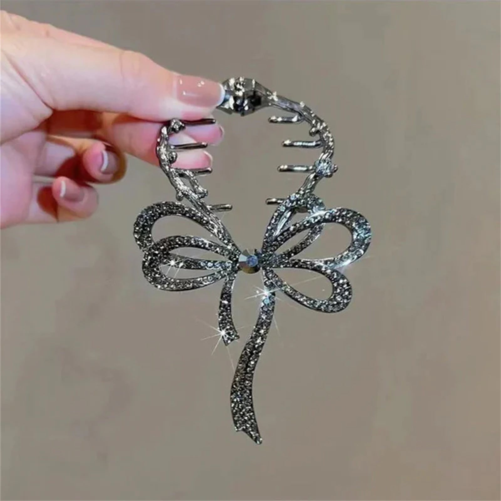 Rhinestone Bow Hairpin