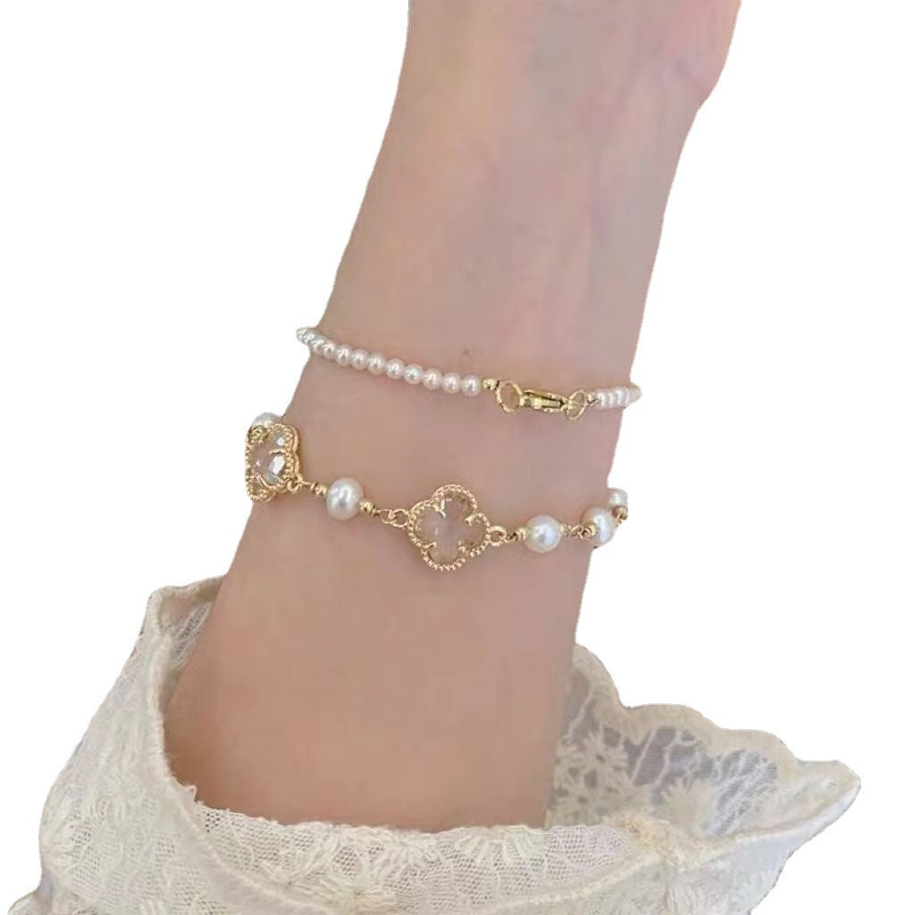 Four-leaf clover bracelet women simple