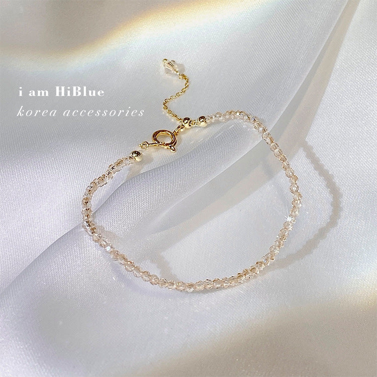 Crystal simple geometric bracelet anklet