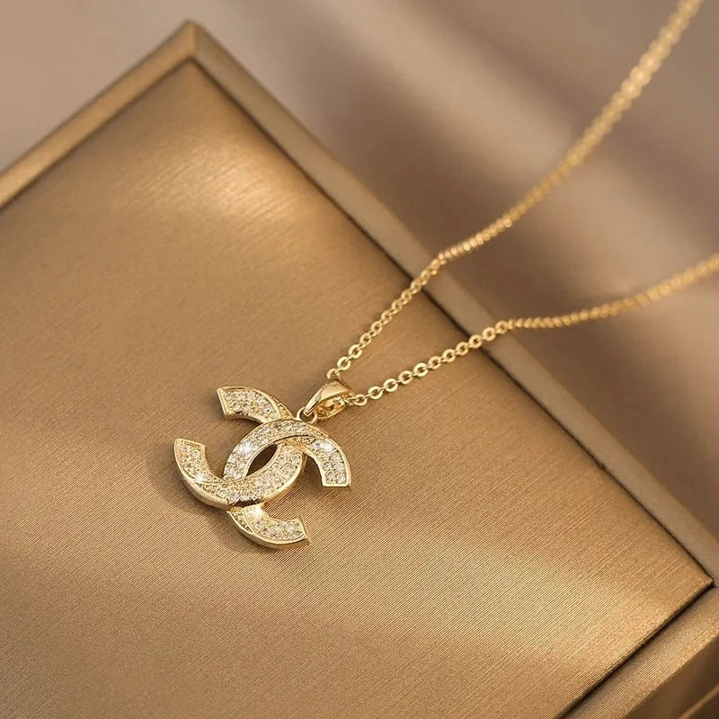 گردنبند حرف دوتایی ج