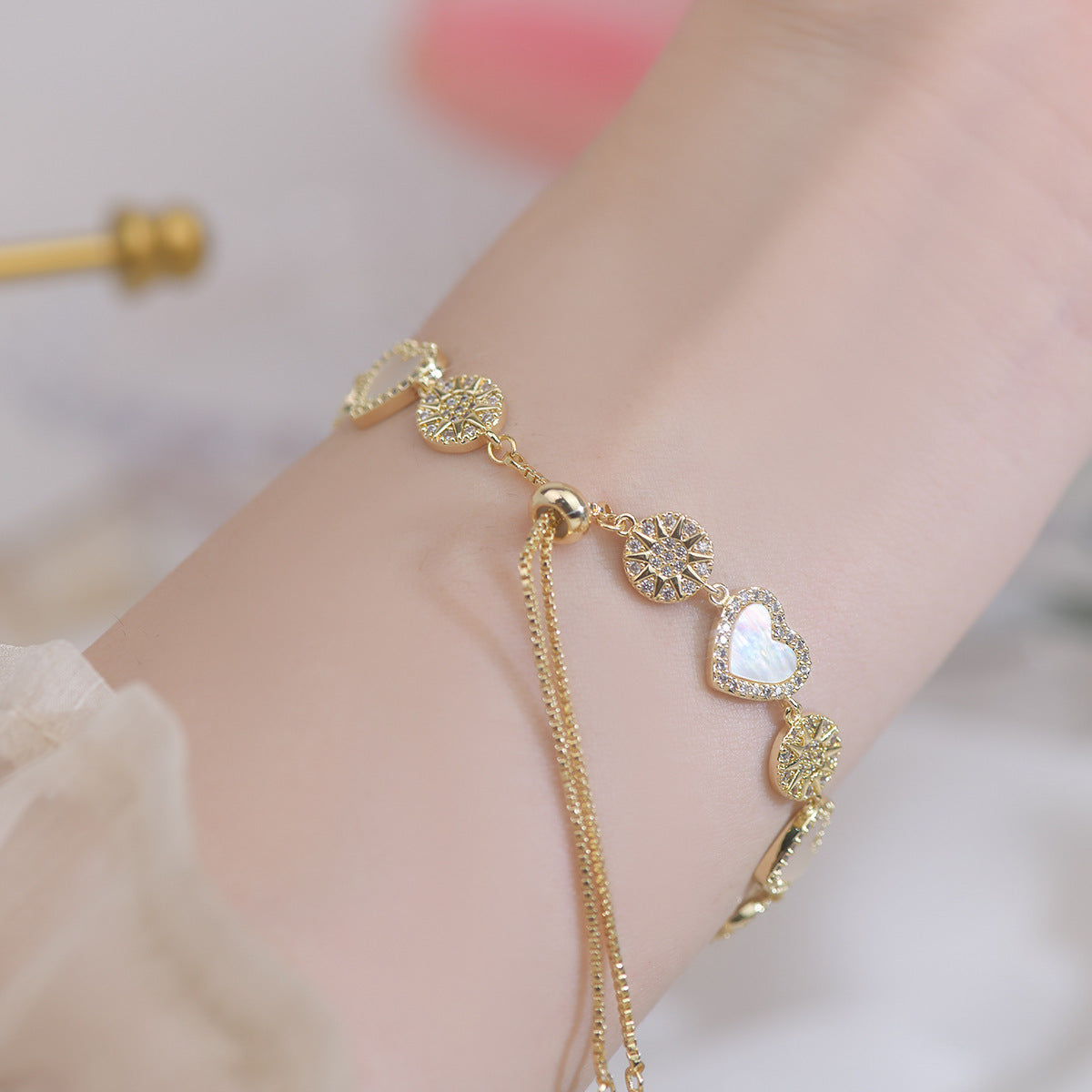 Natural Shell Love Bracelet