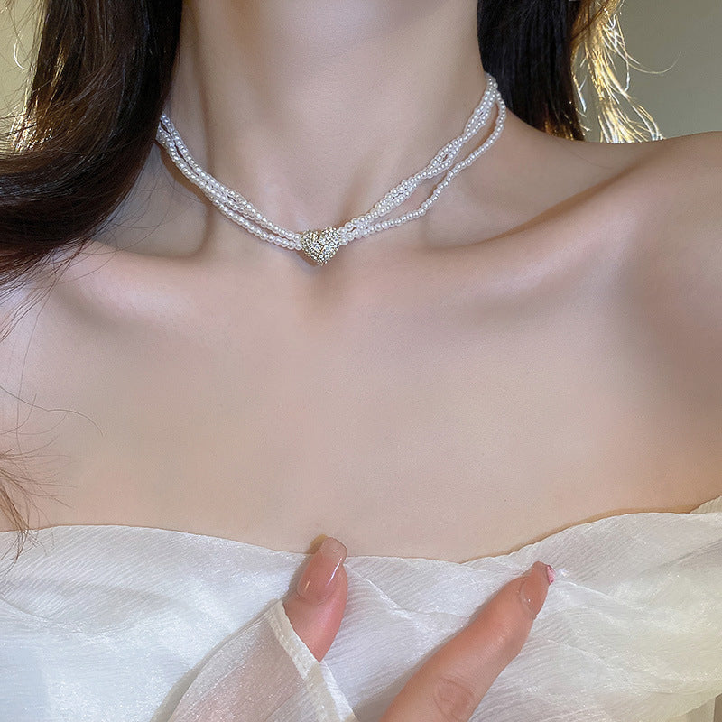 True Gold galvanisierte Magnet-Diamant-Liebes-Halskette