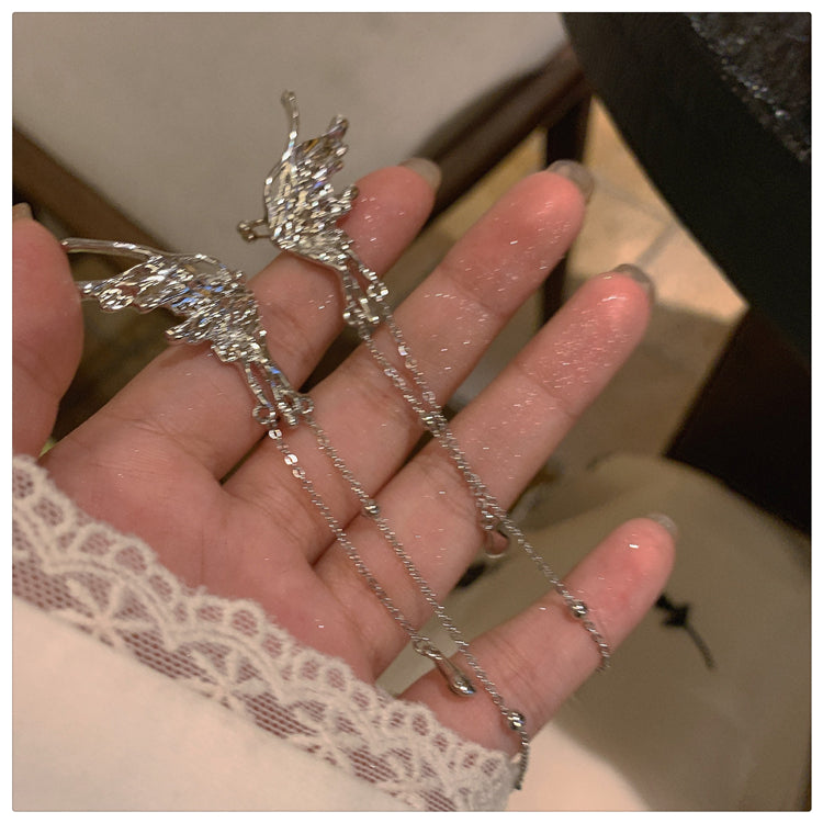 Angel Wings Butterfly Ear Bone Clip Super Fairy Ear Clip Ear Clip Tassel Earrings