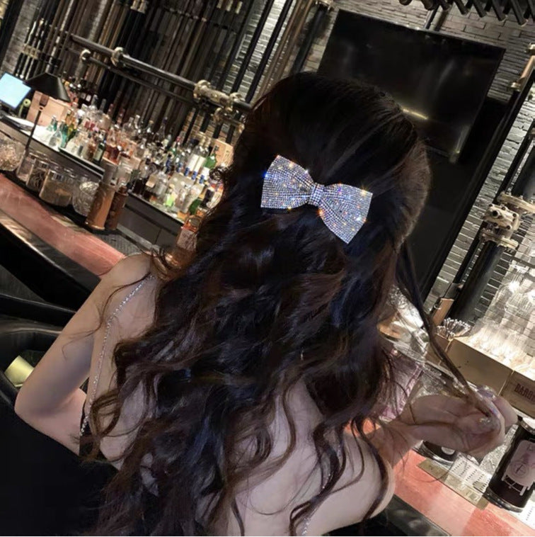 Full diamond bow hairpin