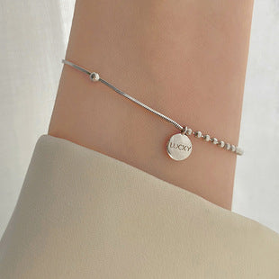 Retro personality s925 silver plated bracelet female