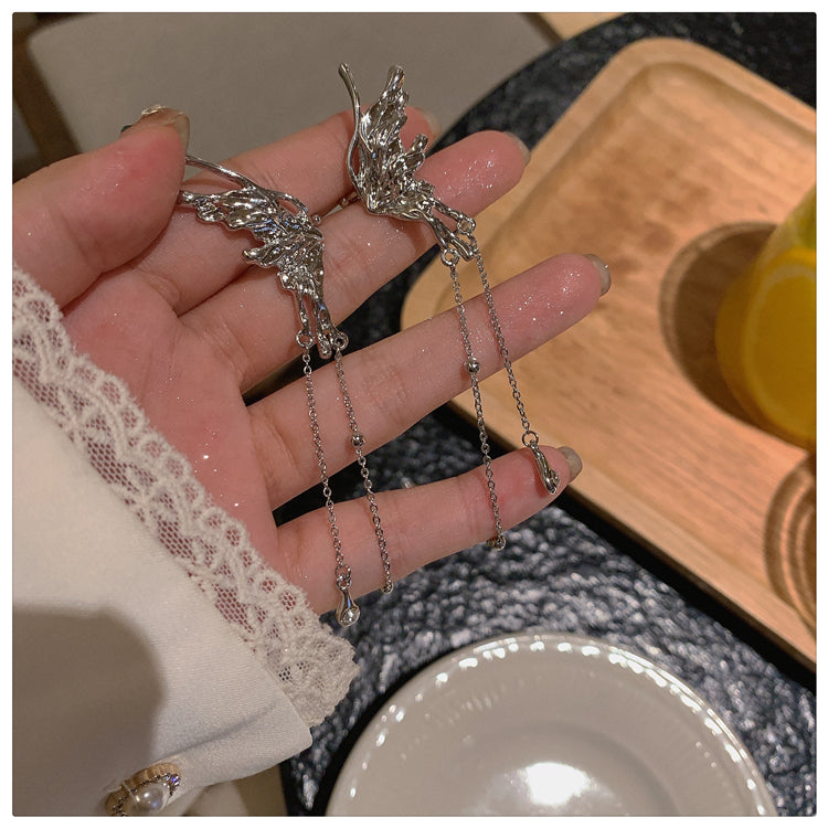 Angel Wings Butterfly Ear Bone Clip Super Fairy Ear Clip Ear Clip Tassel Earrings