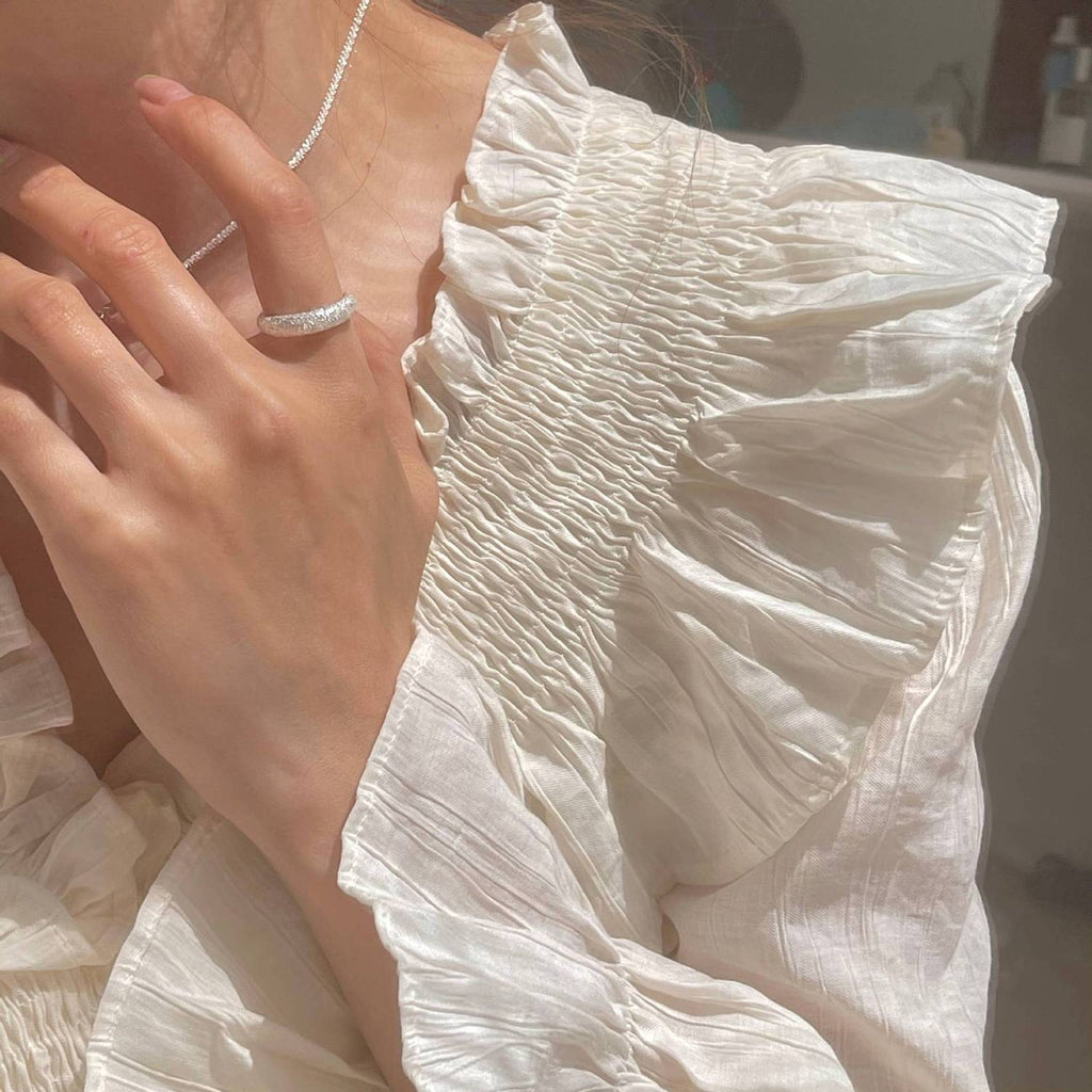 حلقه کهکشانی مات نقره 925 عیار ست 2 ست