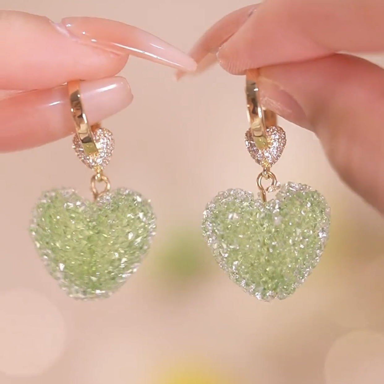 گوشواره زیرکون لاو سبز