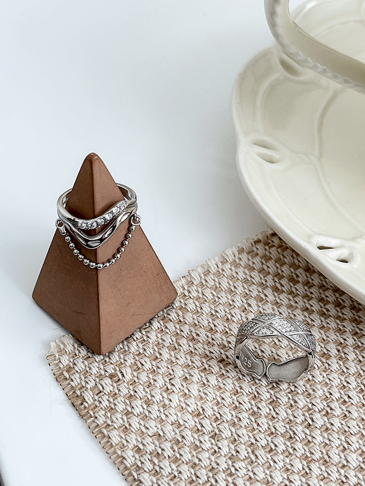 체인 오프닝 s925 스털링 실버 반지