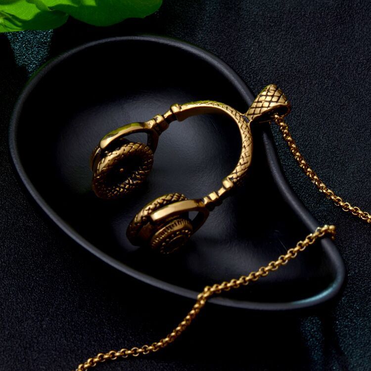 Personalized Headset Necklace Titanium Steel