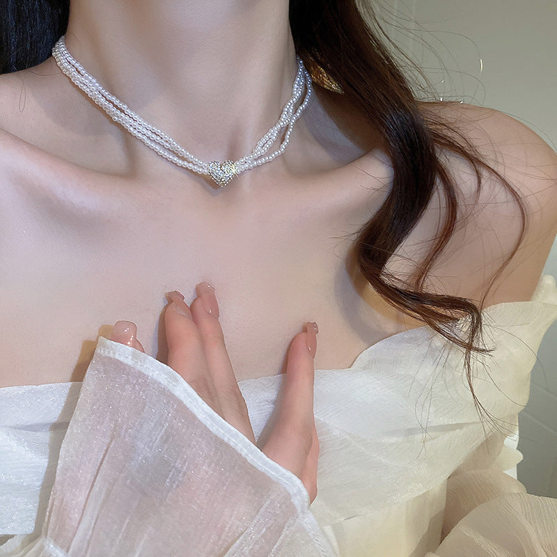 True Gold galvanisierte Magnet-Diamant-Liebes-Halskette