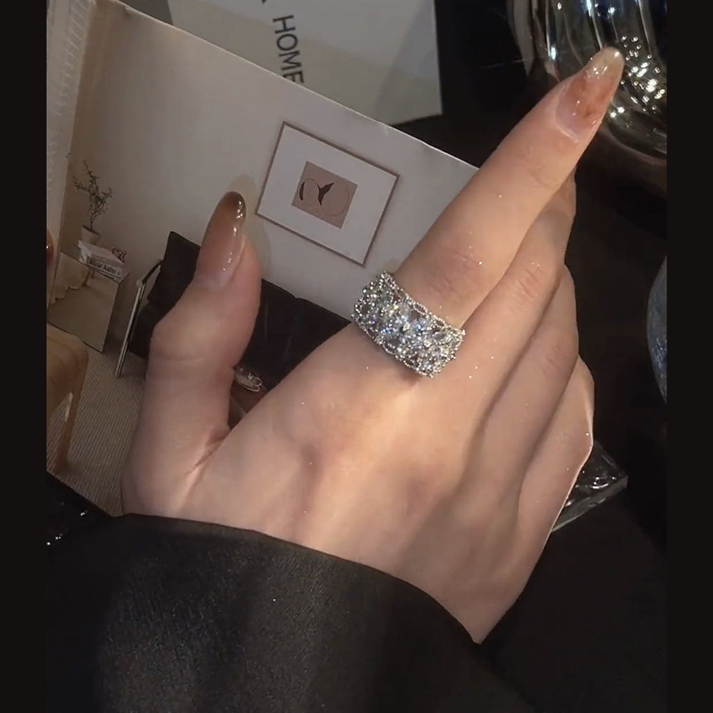 Vòng mở rộng zircon kim cương đầy đủ