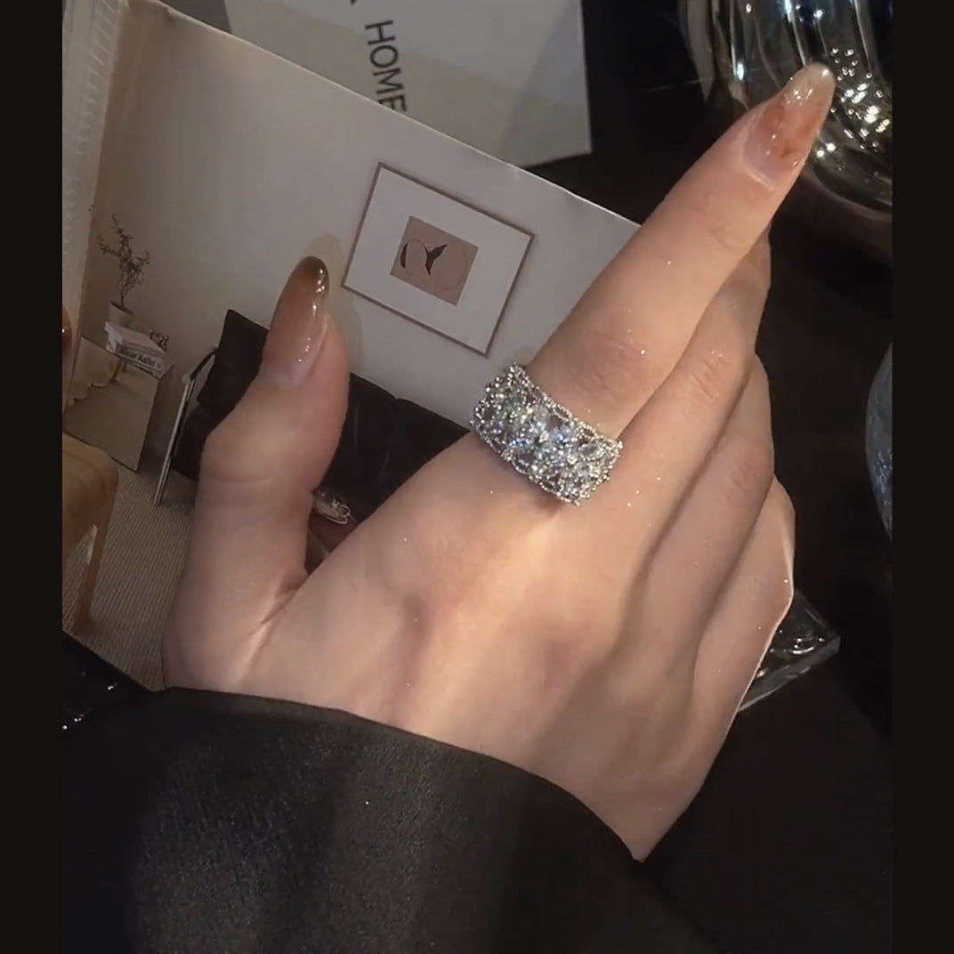 Vòng mở rộng zircon kim cương đầy đủ