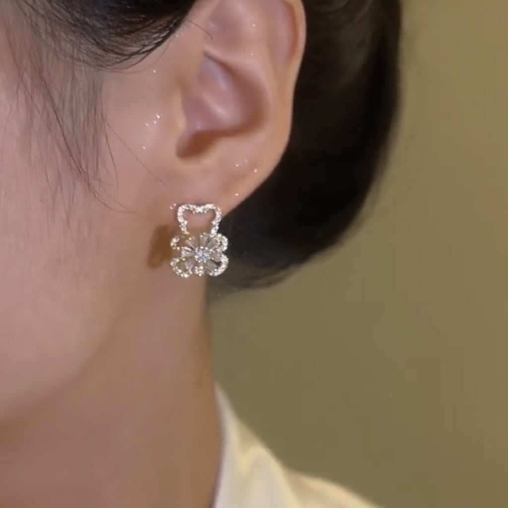 گوشواره چرخشی دانه برف خرس کوچولو