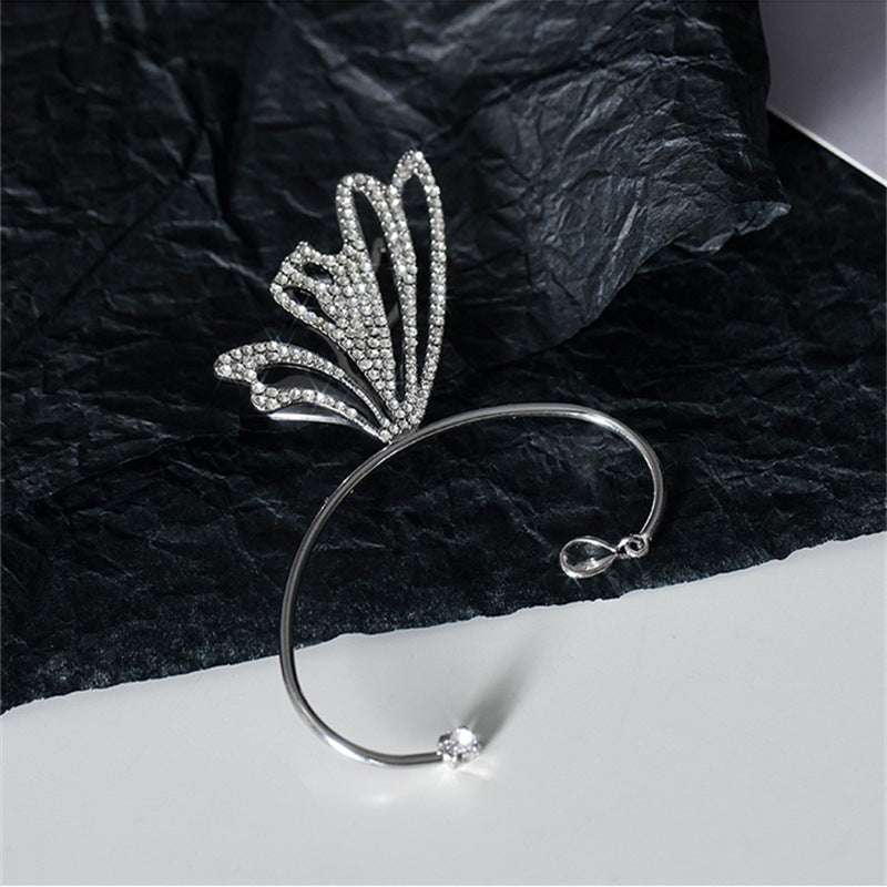 گوشواره گیره گوش سوراخ بال های پروانه ای الماس