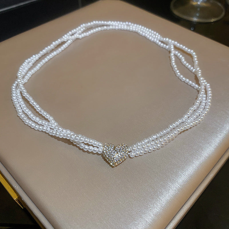 True Gold galvanisierte Magnet-Diamant-Liebes-Halskette