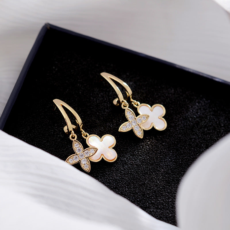 گوشواره ستاره Fritillaria گوشواره چهار برگ گوشواره