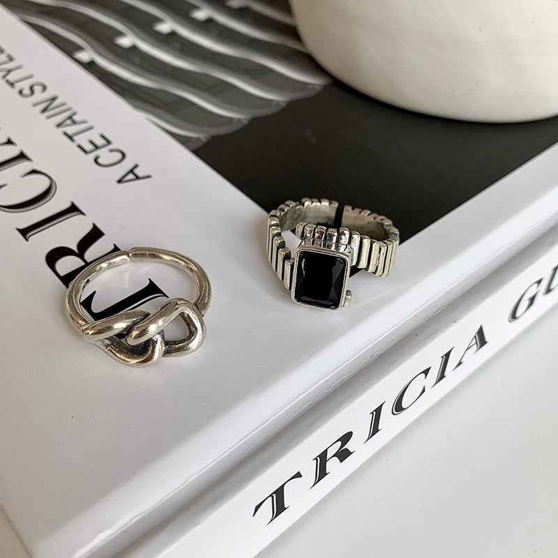 Vòng mở cầu thang xoắn ốc bằng bạc s925 cổ điển