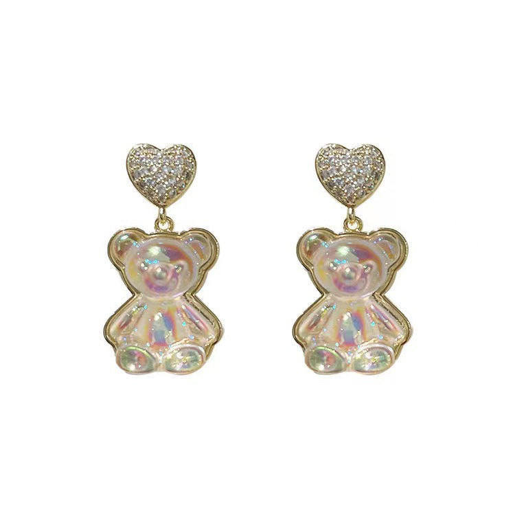 گوشواره های عاشقانه آجری ست خرس دوست داشتنی