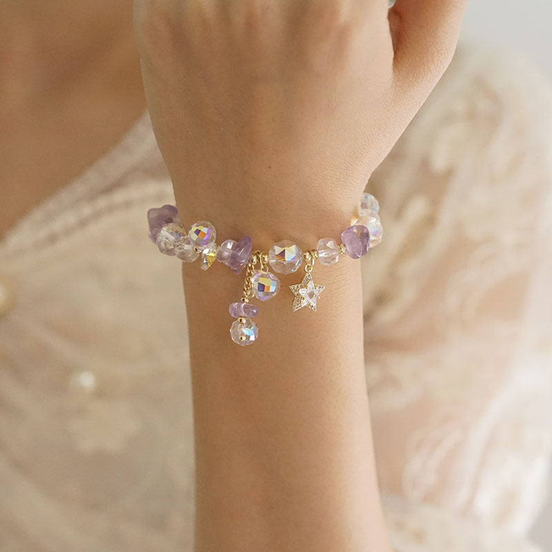 Irregular Amethyst Crystal Bracelet