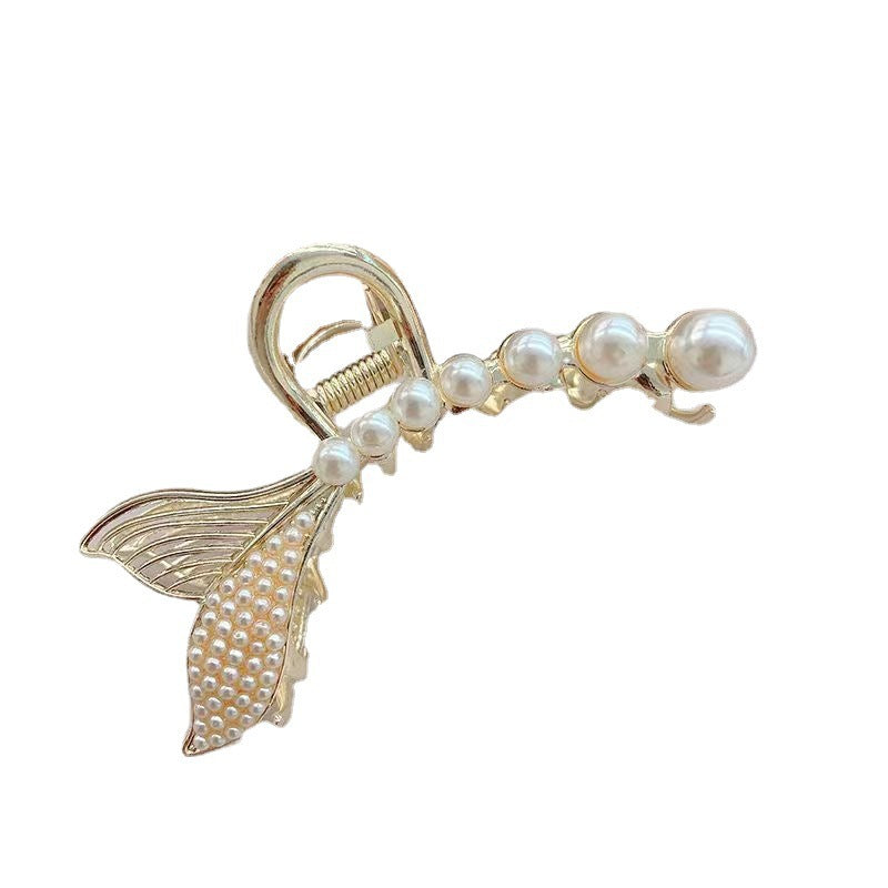 Design Back Head Mermaid Scratch Large Hairpin