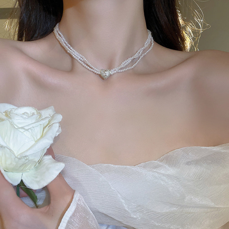 True Gold galvanisierte Magnet-Diamant-Liebes-Halskette