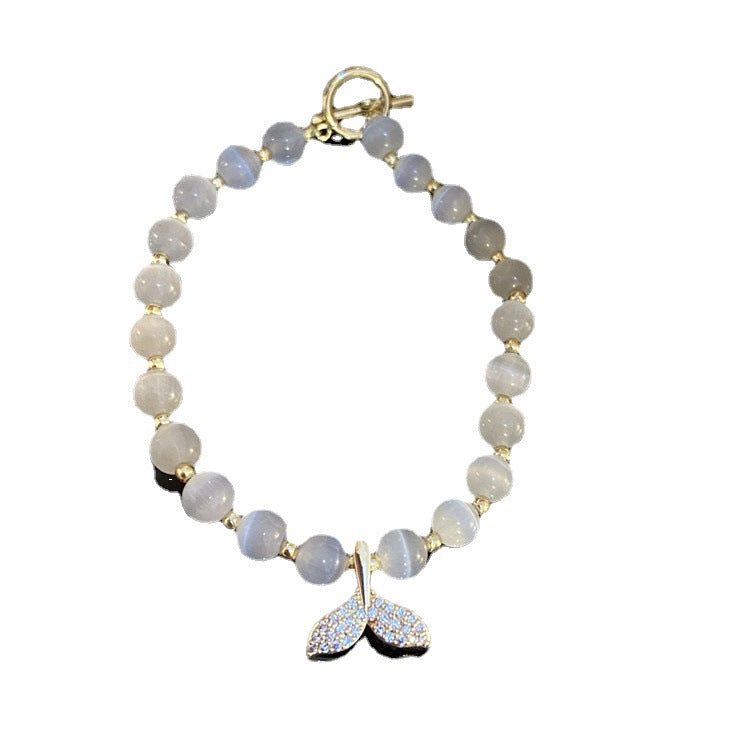 Tek halkalı opal kristal bileklik