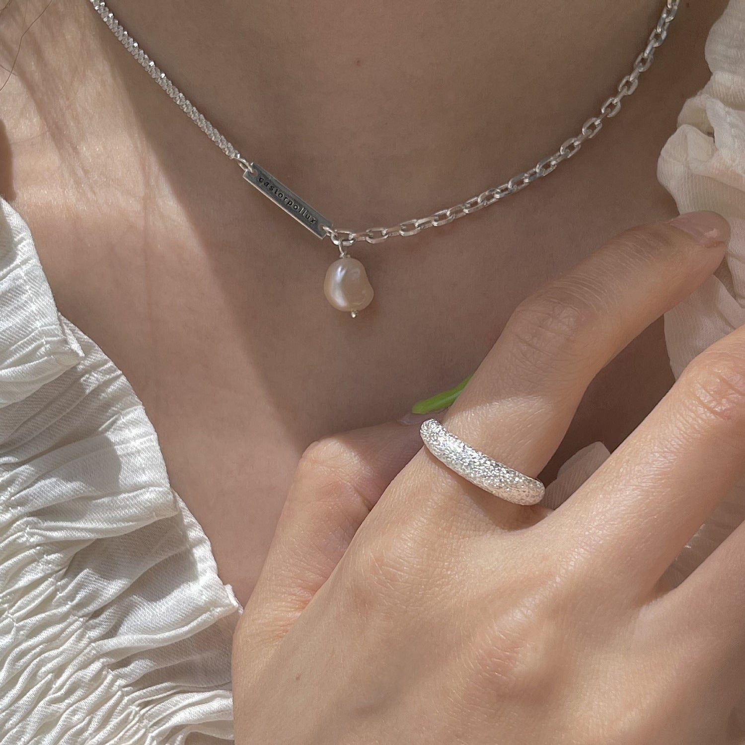 925 sterling silver frosted galaxy ring set of 2 sets