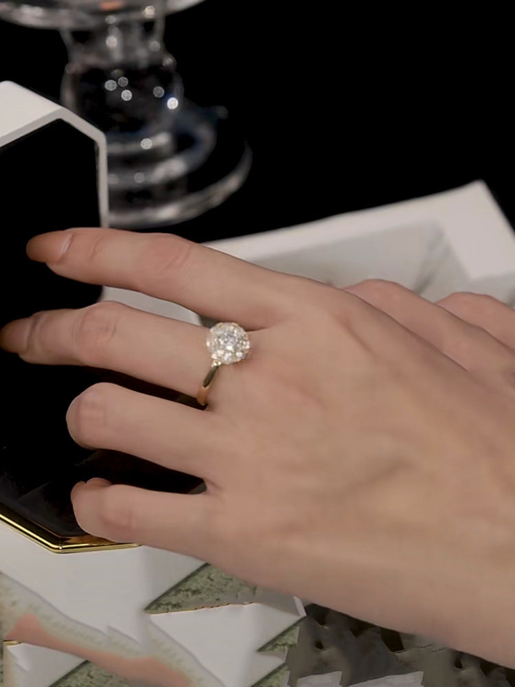 Vòng mở hoa zircon có thể xoay