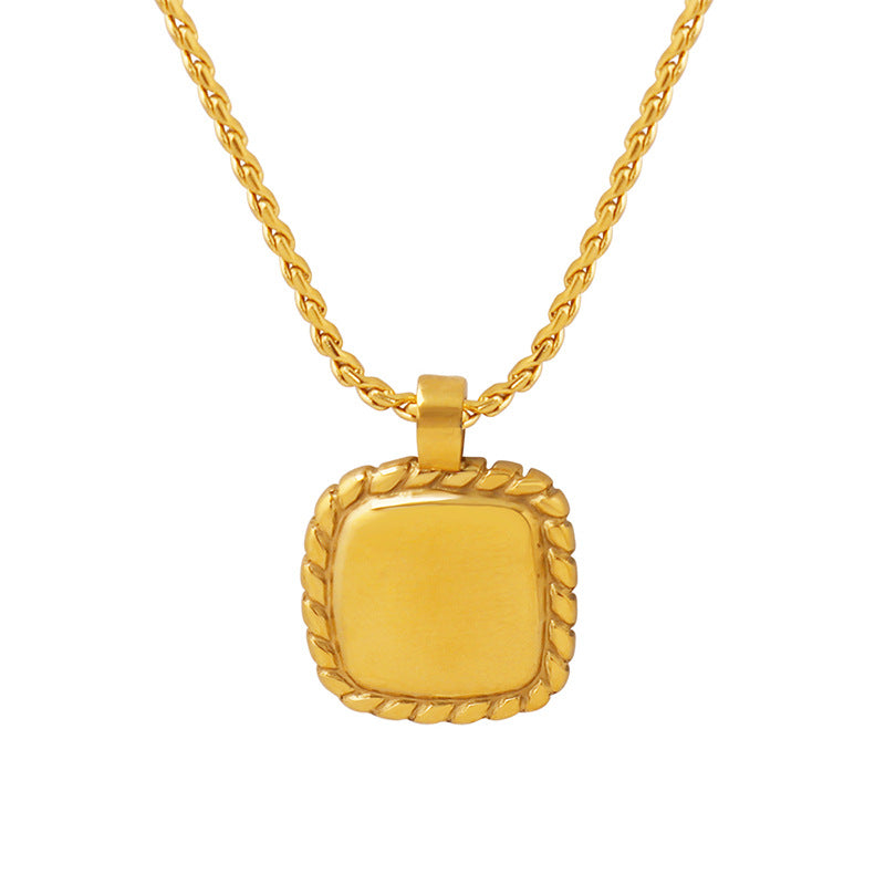 Geometric Square Thread Necklace Cn0268