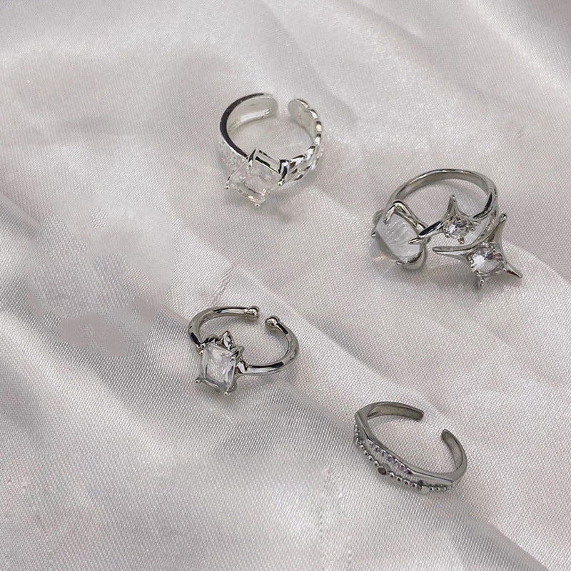 Pink Zircon Irregular Heart Ring Cn0059