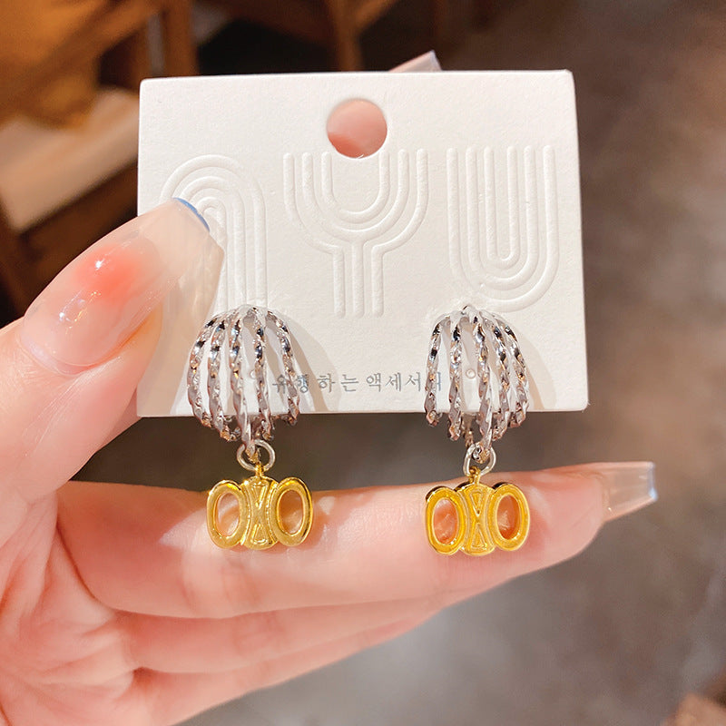 Zircon with Diamond Alphabet Letter Earrings Cn0045