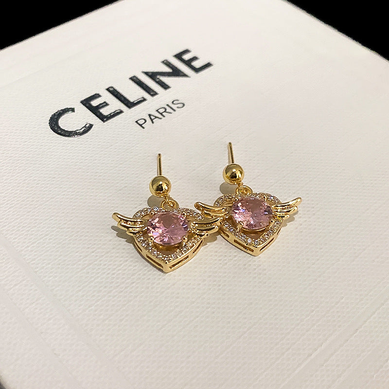 Diamond Angel Wings Love Necklace Cn0041