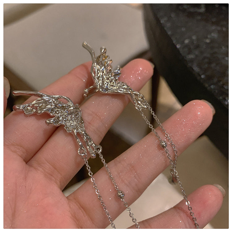 Angel Wings Butterfly Ear Bone Clip Super Fairy Ear Clip Ear Clip Tassel Earrings