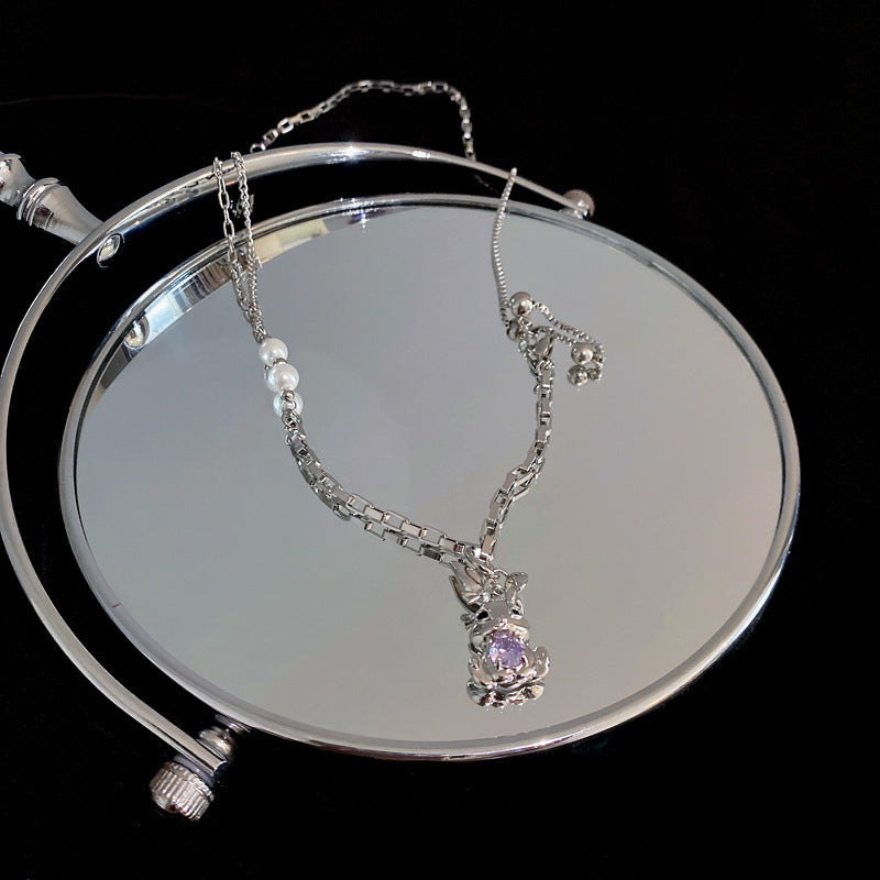 Fashion Zircon Necklace Cn0010