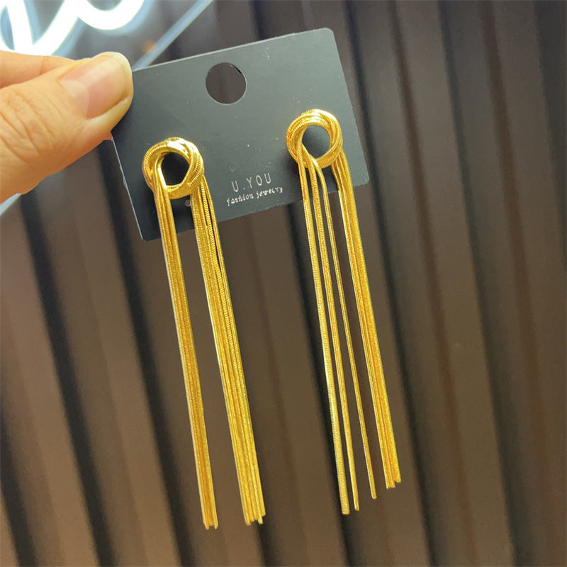 کھوکھلی دائرے سادہ زنجیر سانپ کی زنجیر لمبی جھالر والی بالیاں