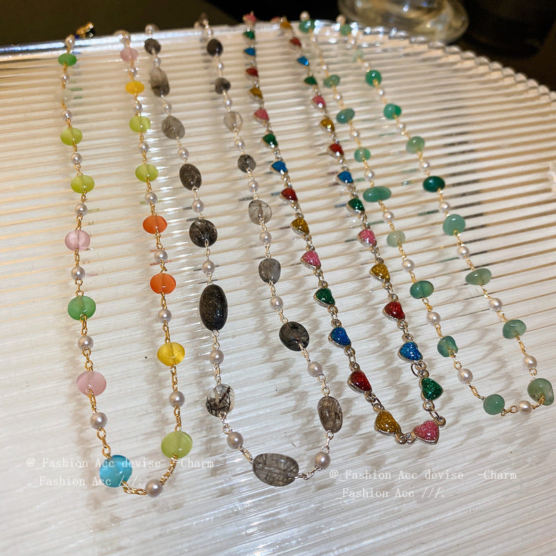 Heart Geometric Necklace Cn0039