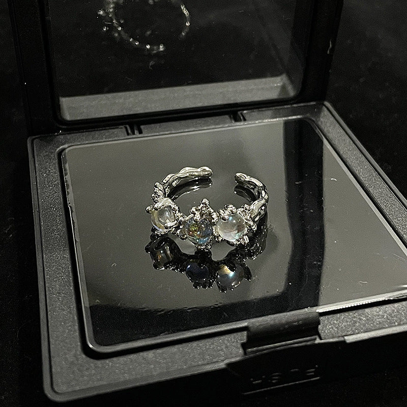 Moonstone Opening Bow Ring CN0001