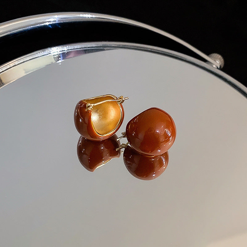 Vintage Dripping Bean Ear Clips Earrings Cn0012