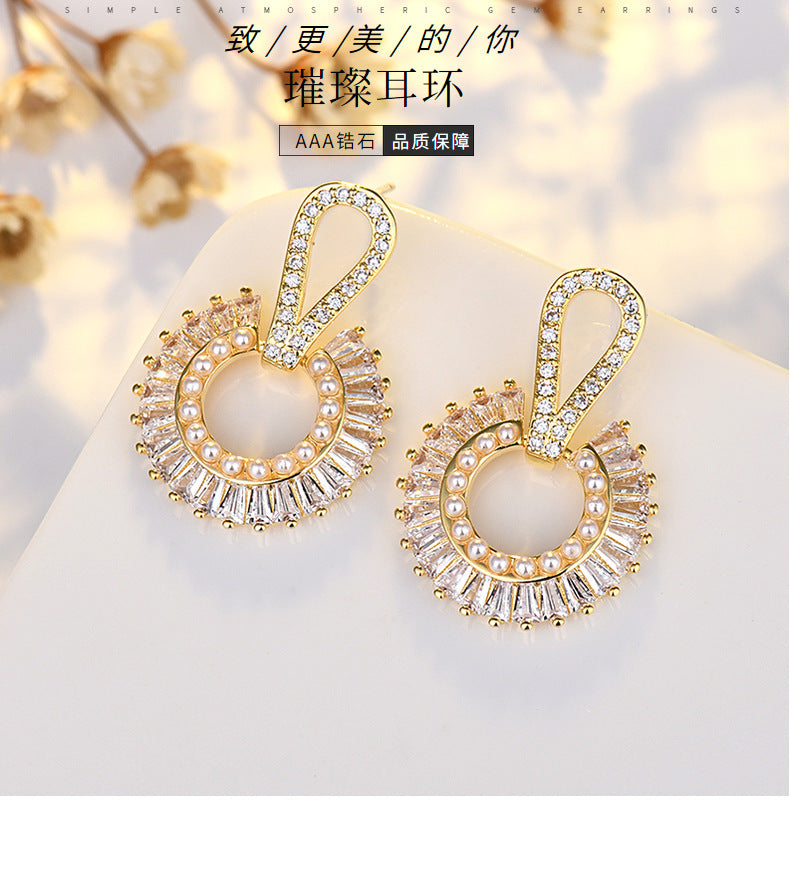Bright Light Tassel Full Diamond Earrings Cn0217