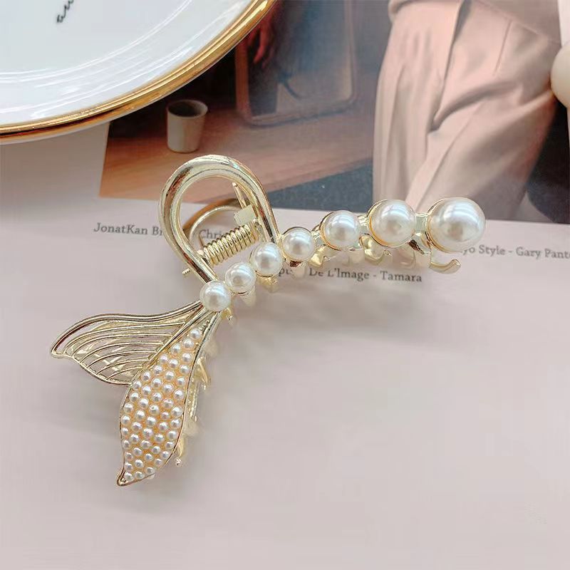 Design Back Head Mermaid Scratch Large Hairpin