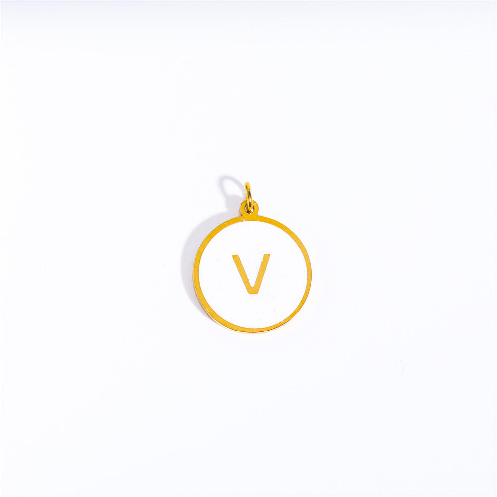 Candy Color 26 Letter Necklace Accessory Pendant Cn0062