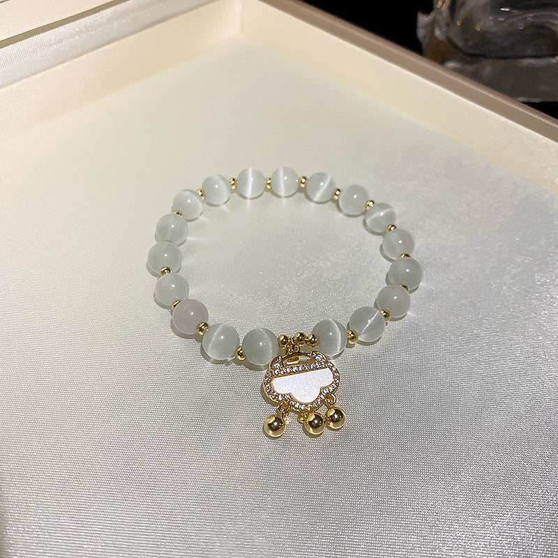 Real Gold Electroplated Zircon Opal Bracelet Cn0028