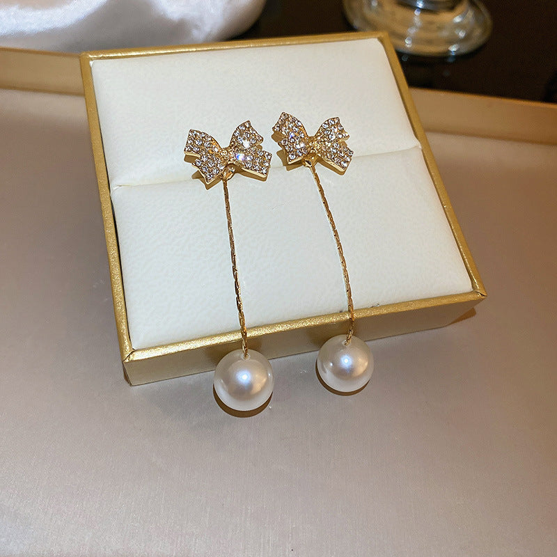 Letter Love Heart Bow Tie Earrings Cn0068