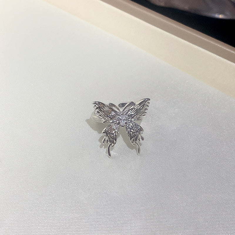 Zircon Wave Dual Layer Open-End Ring Cn0038