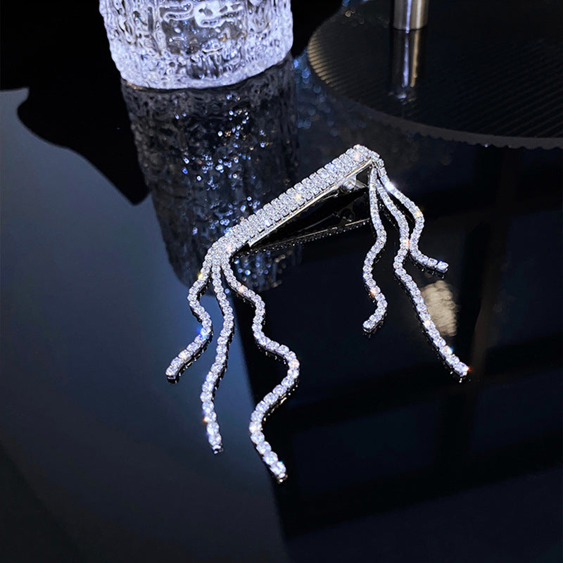rhinestone tassel hairpin clip hairware