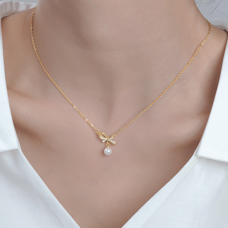 Pendentif arc collier femme chaîne clavicule collier tout match simple